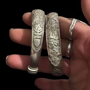 Old Miao Silver Women's Bracelet - a pair